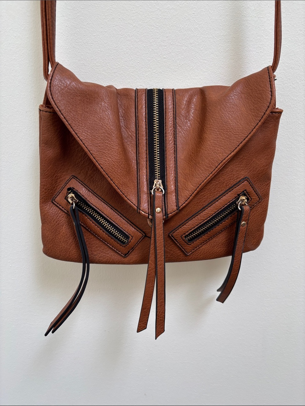 Aldo Classic Brown Leather Crossbody Bag